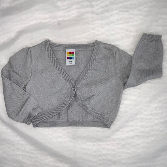 Girl’s Gray Cardigan Size 12 months - Picture 1 of 3